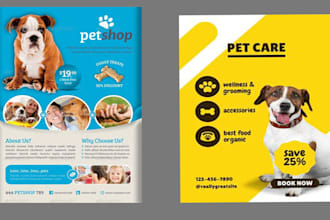 a pet medical, wellness and healthcare flyer design