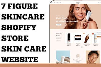 design attractive skincare shopify store skin care website beauty website