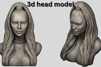 sculpt 3d realistic head 3d face 3d bust full body model for 3d printing