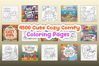 give you 4500 cute and cozy coloring pages, and coloring pages
