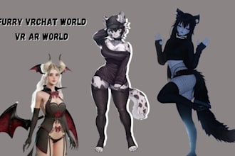 upload vrc avatar, vr game ar vr character, vrchat unity, furry vrc vrchat world