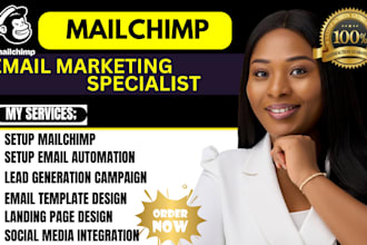 design mailchimp newsletter template landing page and email marketing campaign