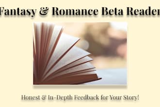beta read your fantasy or romance story