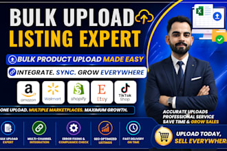 do product listing bulk upload, amazon, walmart, ebay, shopify store integration