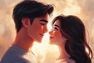 create a romantic family couple portrait