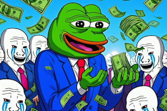meme you art style funny goofy memecoin art web and social media crypto sticker