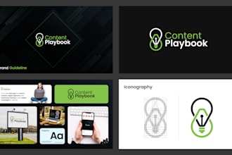 do a minimalist logo design with custom brand guidelines