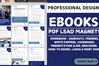 create ebook workbook logo lead magnet book covers magazine lookbook design