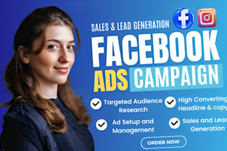 setup facebook ads campaign, instagram ads, fb advertising and meta ads campaign