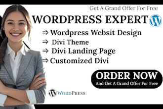 build divi wordpress website divi theme and divi landing page customize divi web