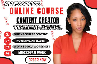 course ppt slides course creation online course content video  ecourse workbook