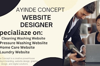 design laundry website pressure washing website word press design