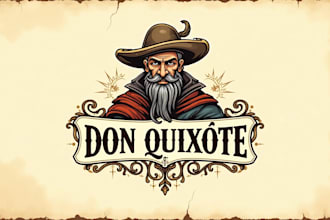 make creative don quixote logo for you in just two days