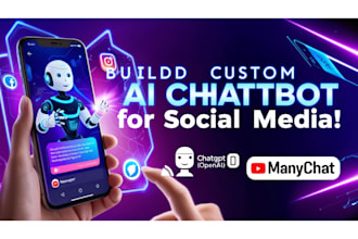 build custom ai chatbot for social media platform using chatgpt and manychat