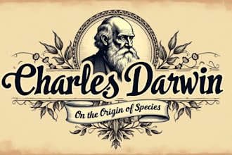 create awesome charles darwin logo with my creative thinking