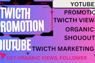 promote youtube channel to 1m views  in USA and get organic subscribers