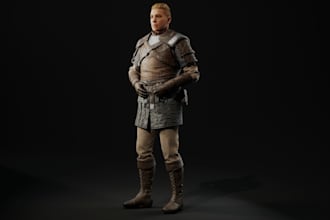 detailed 3d game character, game assets, 3d weapon, 4k texture, ue5 rig, uv map