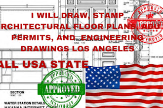 do architectural stamp, draw floor plan, engineering drawing, electrical drawing