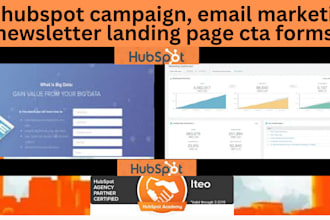 do hubspot campaign, email marketing newsletter landing page cta forms
