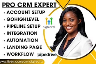 setup pipedrive pipeline automation gohighlevel integraton hubspot campaign va