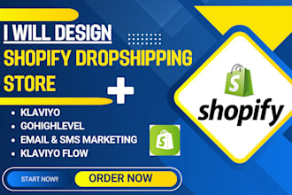 shopify dropshipping store klaviyo gohighlevel shopify email sms klaviyo flow