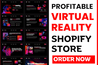design profitable virtual reality shopify store virtual reality website