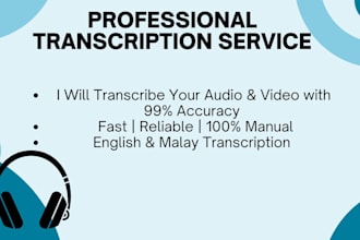 transcribe audio or video to text with high accuracy