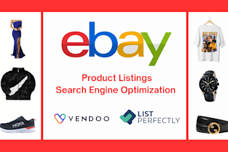 do SEO optimized ebay product listings, ebay product upload, ebay lister, ebay