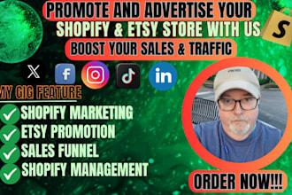boost etsy and shopify sales traffic with massive social media ads, promotion