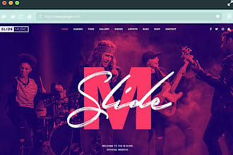 design music website for music artist, dj, podcast website on wix and wordpress