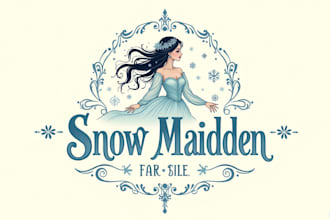 create unique snow maiden logo with new concepts