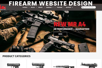 design firearm website gun shopify store military website firearm shopify websit