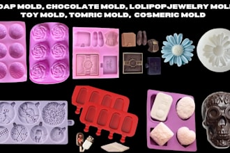 design silicon mold for soap, chocolate, jewelry, candy, cookies, cake in 3d stl