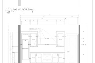 create 2d drawing for kitchen bath closets using autocad