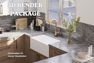 3d interior design , full execution plans