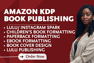 do book formatting for amazon KDP paperback kindle ebook lulu publishing