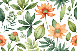create a botanical watercolor illustration