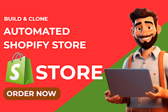 build create automated shopify store website design build replo shopify store