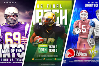 create sports youtube thumbnails graphics and post