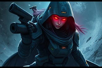 draw a sci fi character design or sci fi character art