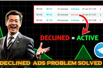 do telegram promotion, fix long pending ads telegram ads to hit 10m forex trader