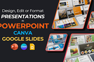 edit and format presentations in powerpoint, canva or google slides