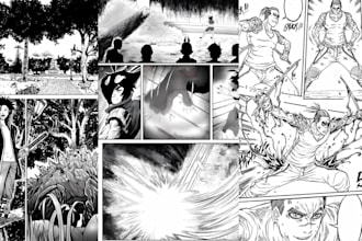 draw detailed manga comic page anime story board  panel in nsfw as manga artist