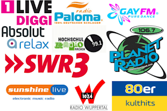 airplay your song to bavaria germany radio guarantee promotion