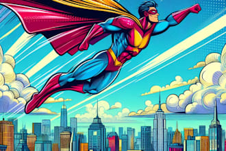 draw superhero action comic