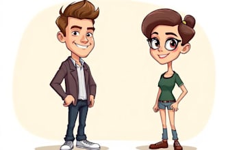 draw avatar in eye catching vector caricature portrait