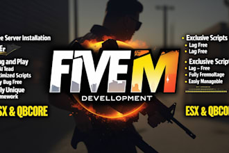be your premium custom fivem developer for your esx or qbcore server