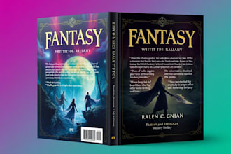 do eye catchy fantasy, fiction book cover design