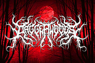 design dark metal black death slamming brutal horror logo