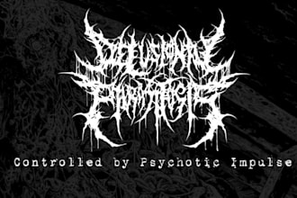 make metal bands rock death grindcore logo design for you